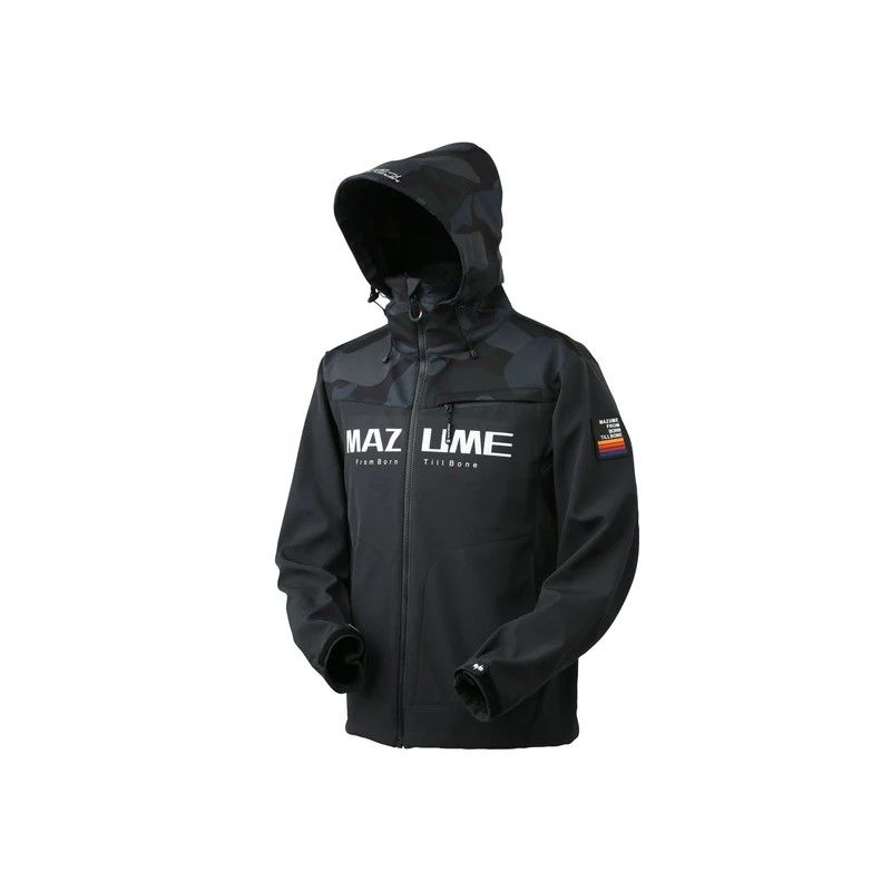 MZFW-876 mazume ウインドカットジャケット ダブルトーン L インクブラック×カモ | 防寒着 防寒ウェア ジャケット