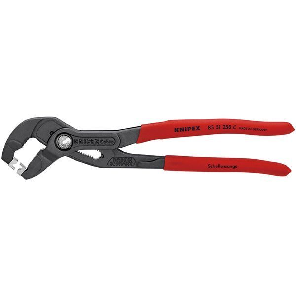 KNIPEX クニペックス ホースクリッププライヤー 滑り止めプラスチックコーティング 全長250mm 8551-250C