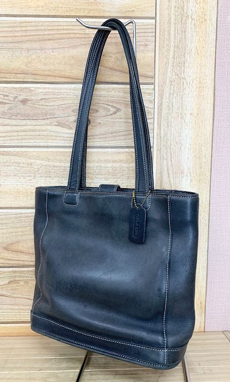 OLD COACH オールド コーチ ブラック レザー トートバッグ