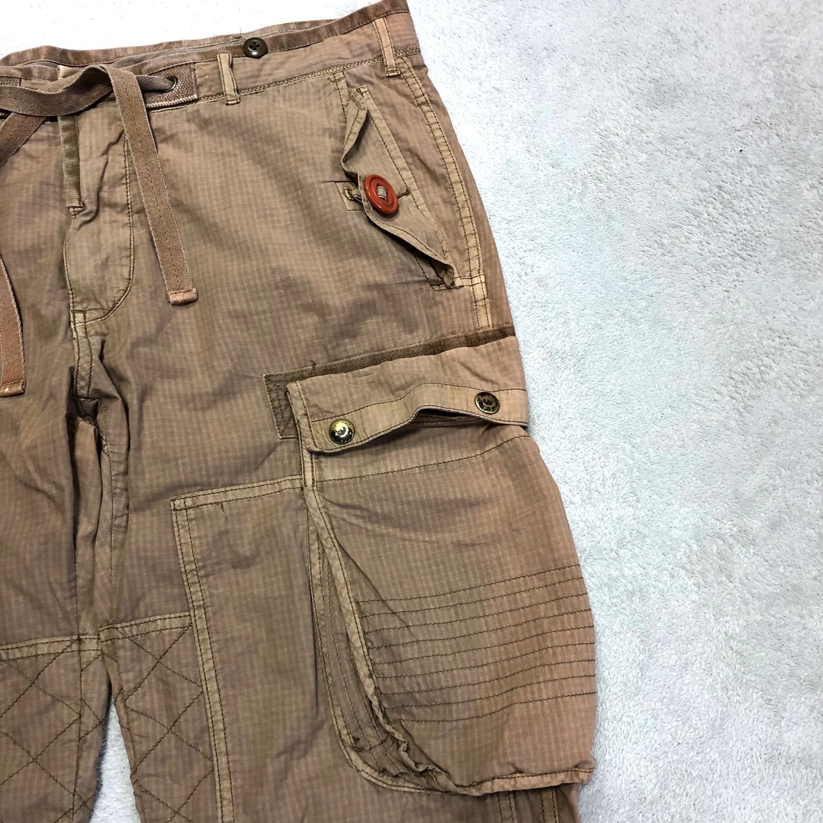 RRL ミリタリー パラトルーパー カーゴパンツ サスペンダーボタン Polo by Ralph Lauren カーゴパンツ パラシュートパンツ