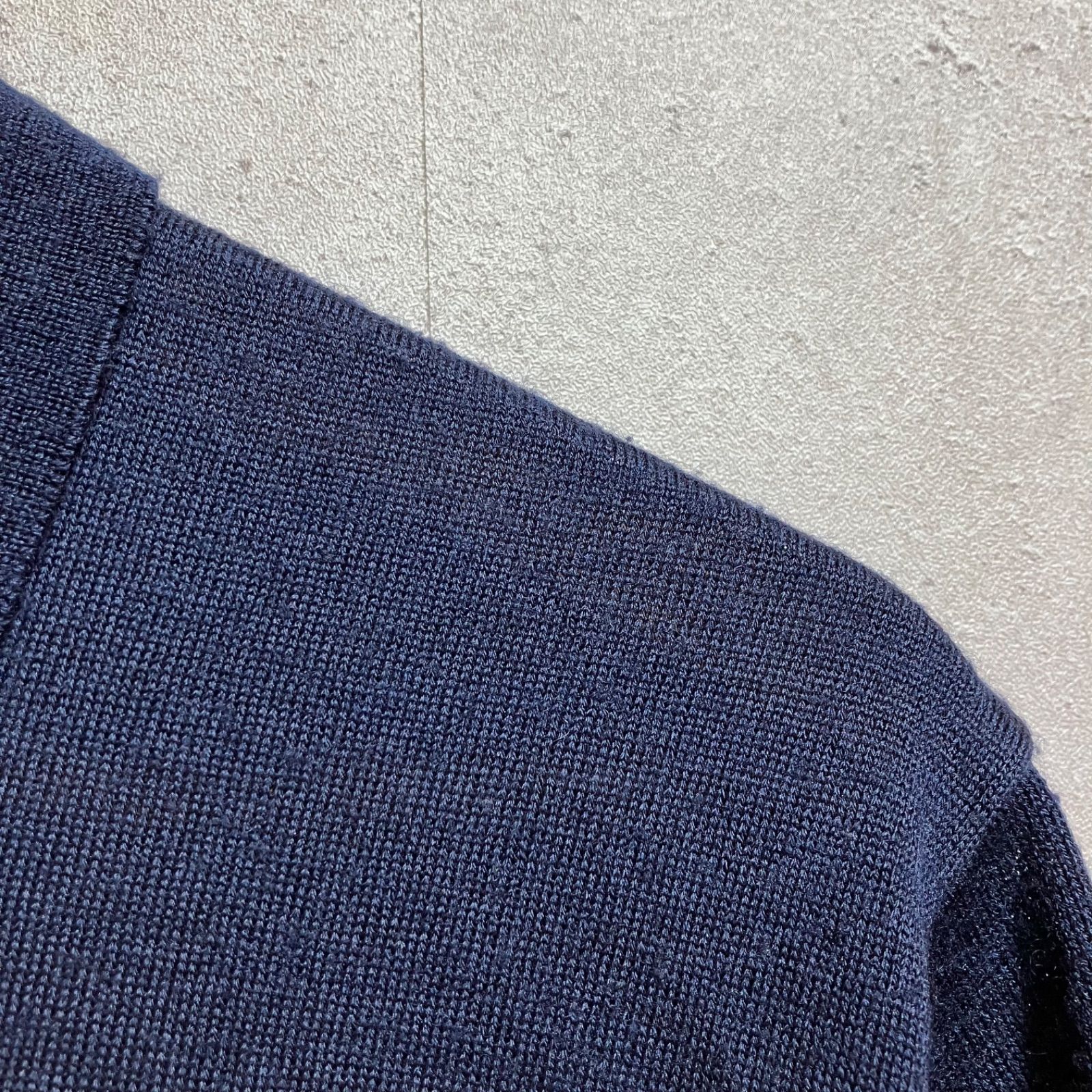 COMME des GARÇONS HOMME PLUS ネイビー半袖ニット COMME des GARCONS HOMME PLUS / コムデギャルソン オム