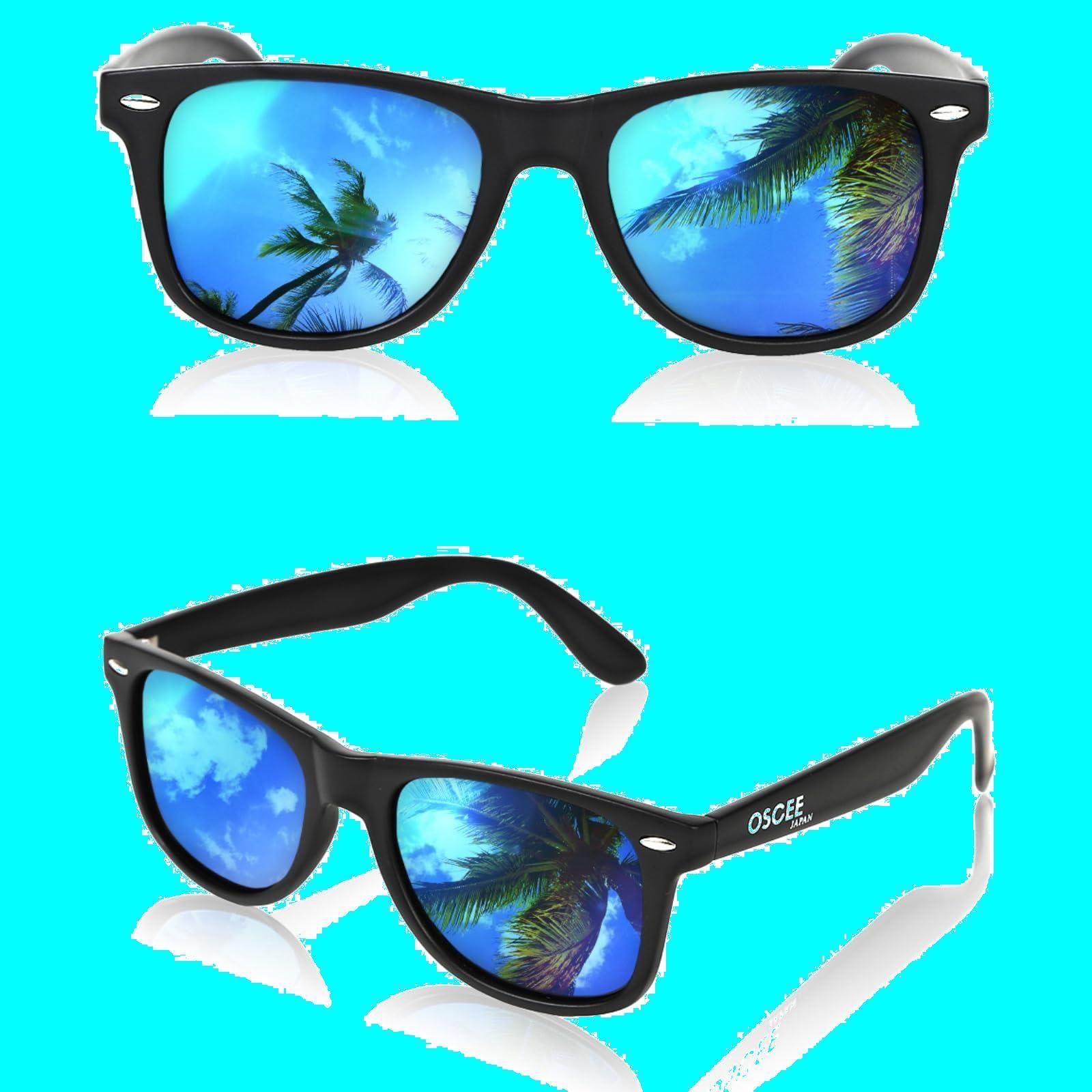 【色: ブラウン】OSCEE サングラス メンズ 偏光 ウェリントン型 眼鏡普及