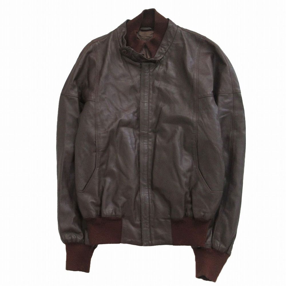 BALLY バリー リブ ラムレザー ジャケット ブルゾン アウター