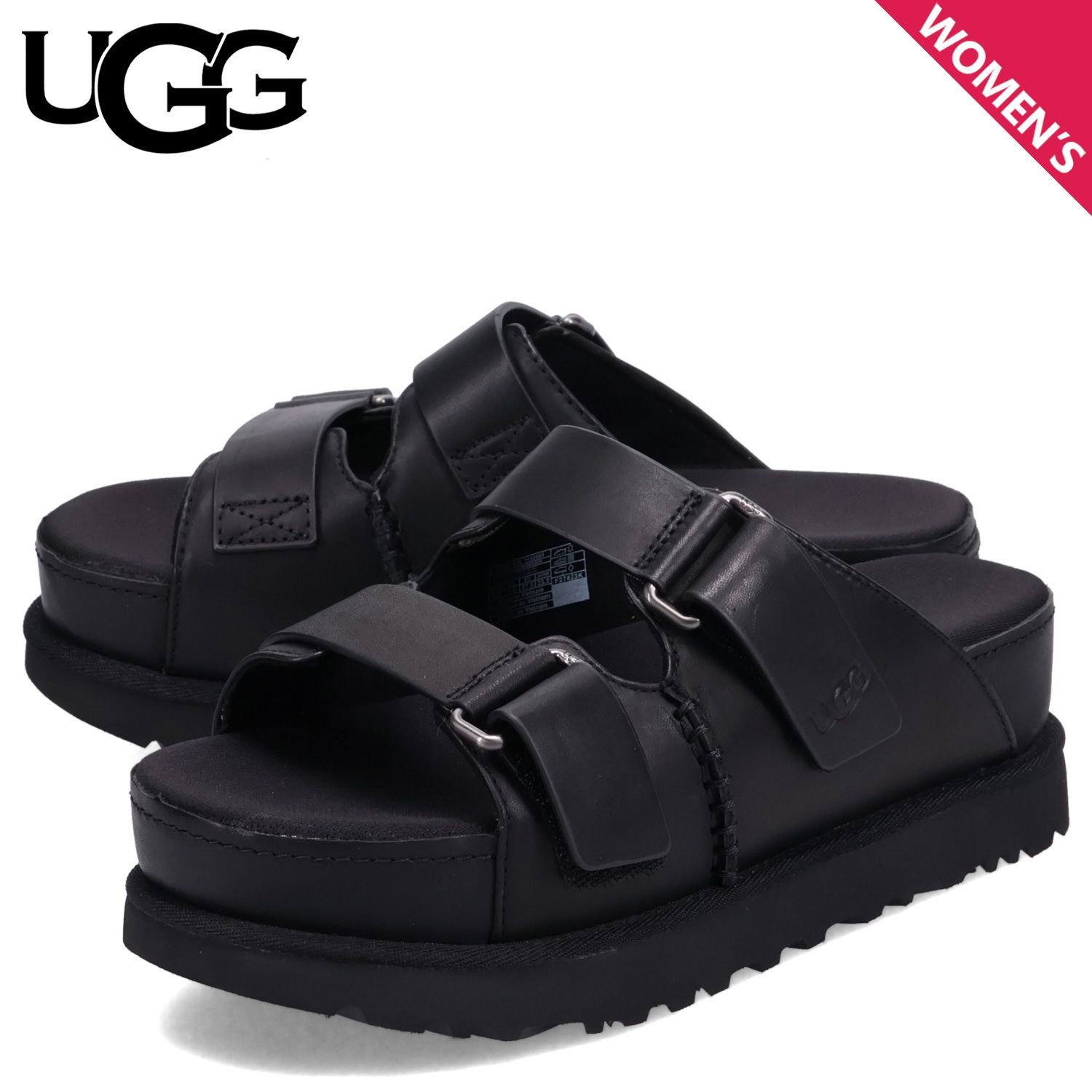 UGG アグ サンダル スライドサンダル ゴールデンスター ハイ レディース 厚底 軽量 WOMENS GOLDENSTAR HI SLIDE SANDAL ブラック 黒 1152651