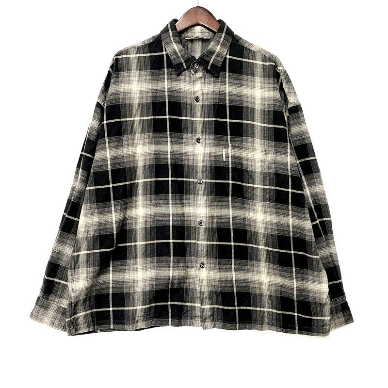 メンズ COOTIE PRODUCTIONS クーティープロダクションズ R|C OMBRE CHECK L|S SHIRT レーヨンコットン オンブレチェック ロングスリーブ シャツ 長袖 142-250327-as-12-IZU
