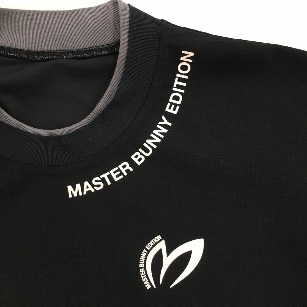 ☆特価☆【美品】マスターバニー 半袖ハイネックシャツ 黒 織