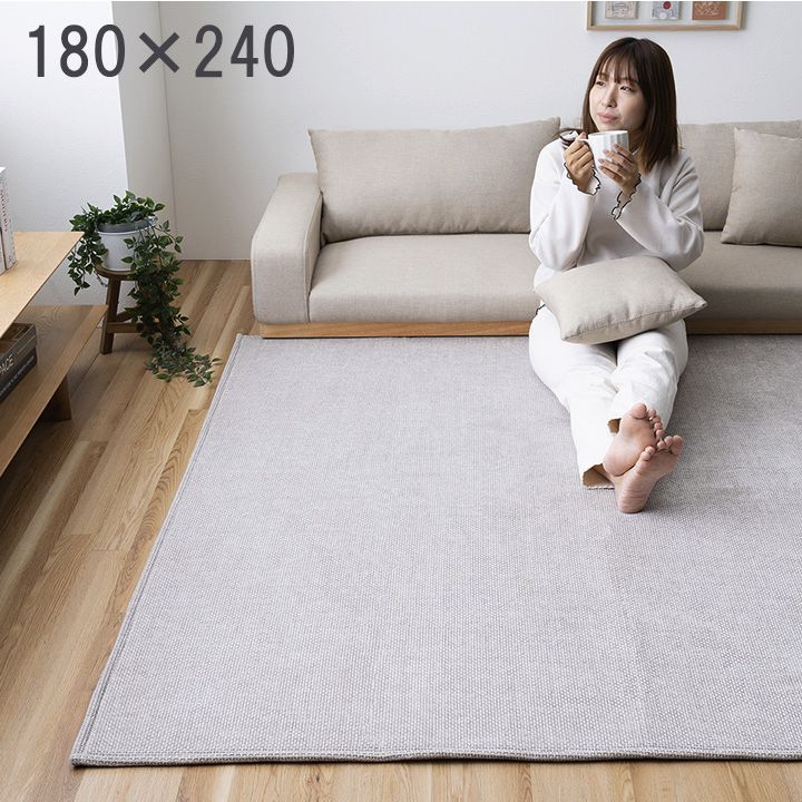 節約 カーペット 無地ラグ シェニフ 180×240cm