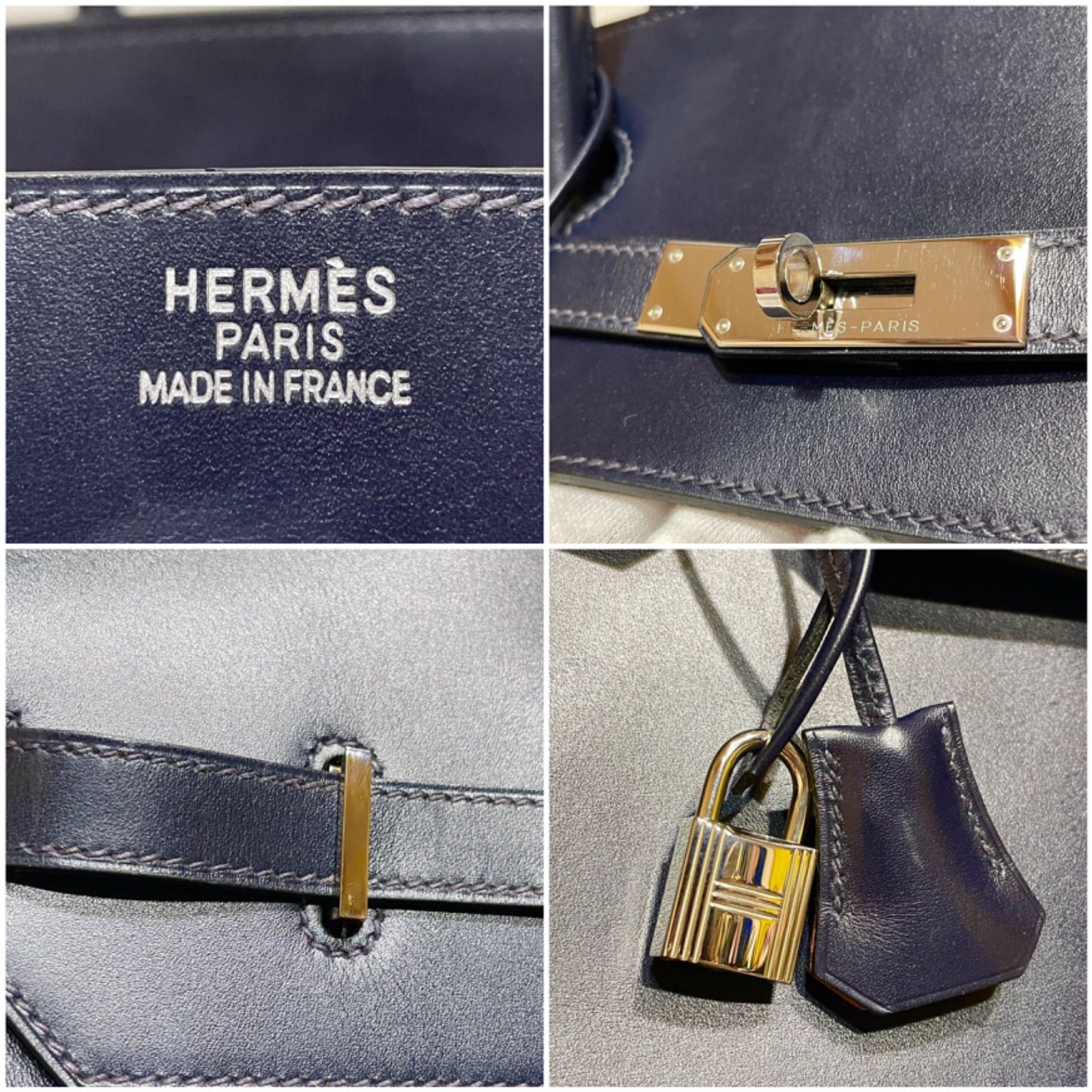 エルメス バーキン40 HERMES BIRKIN 40 ボックスカーフ ブルー