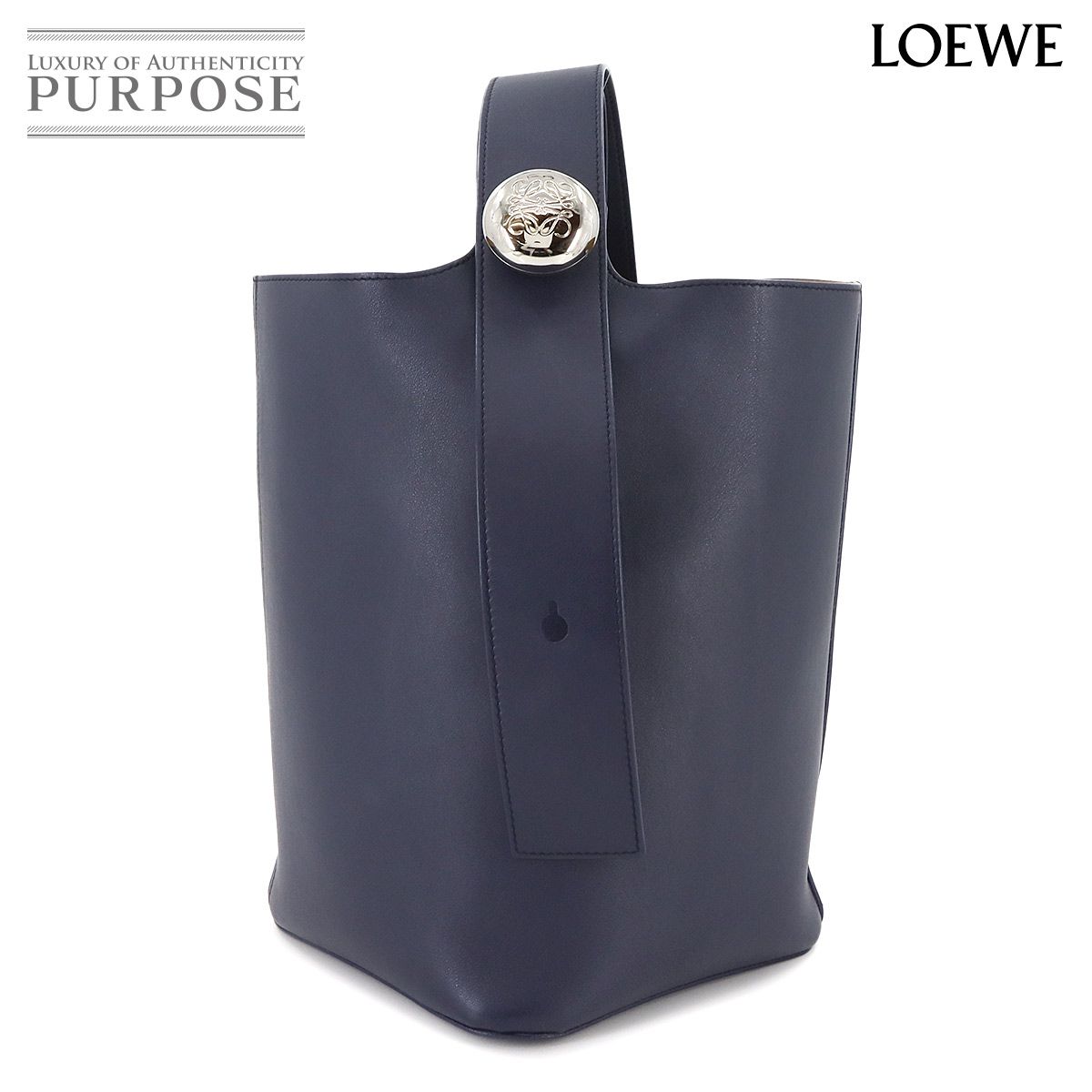新品同様 ロエベ LOEWE ペブル バケットバッグ ミディアム