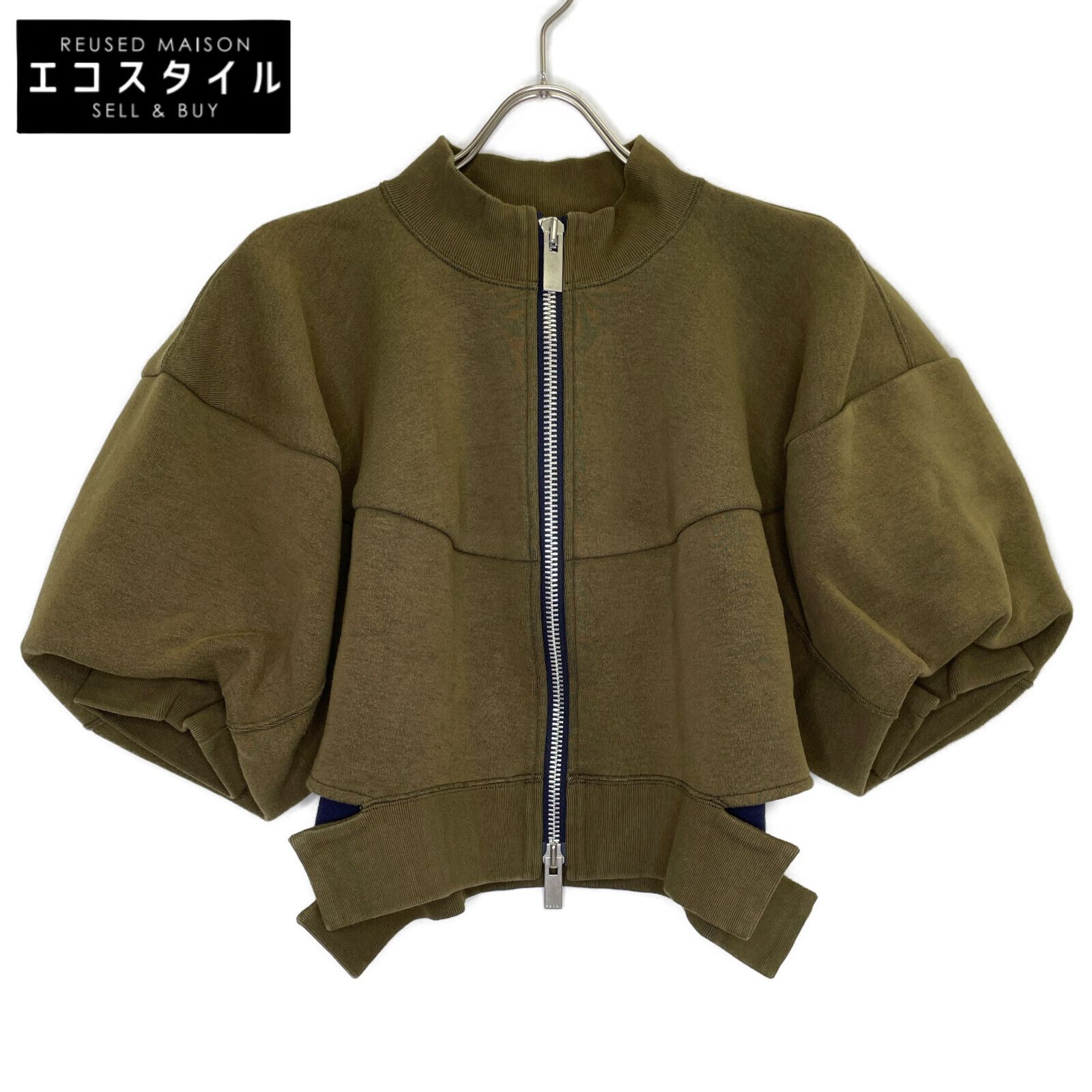 sacai サカイ 24SS 24-07257 オリーブ Sponge Sweat Blouson 2
