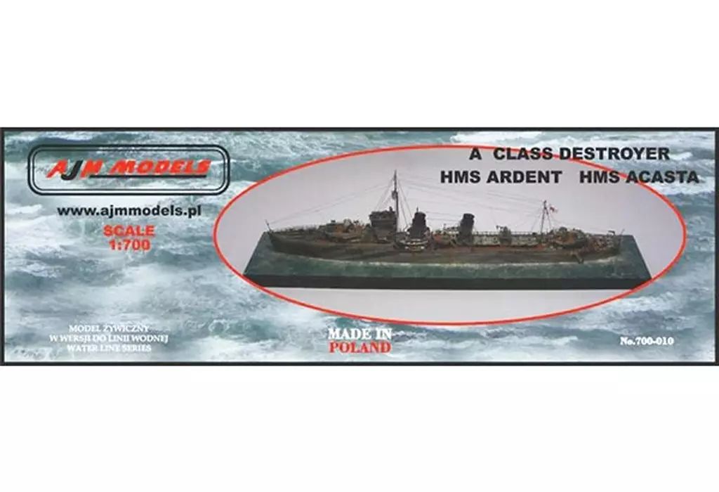 プラモデル 1|700 英 A級駆逐艦 HMSアーデント|HMSアカスタ WW2 レジンキャストキット PJ70010