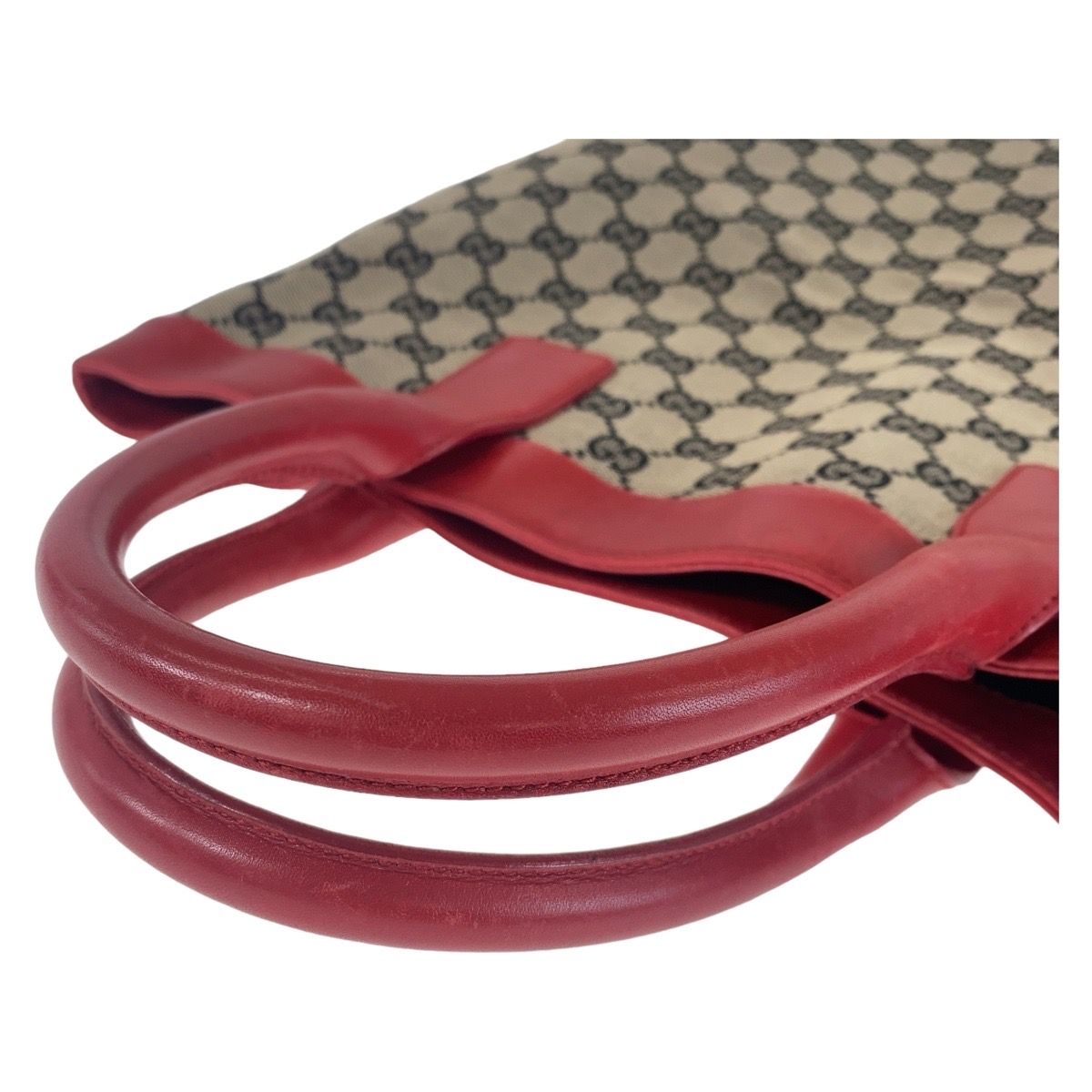 GUCCI グッチ GG柄 レッド グレー GGキャンバス/レザー 002 1121