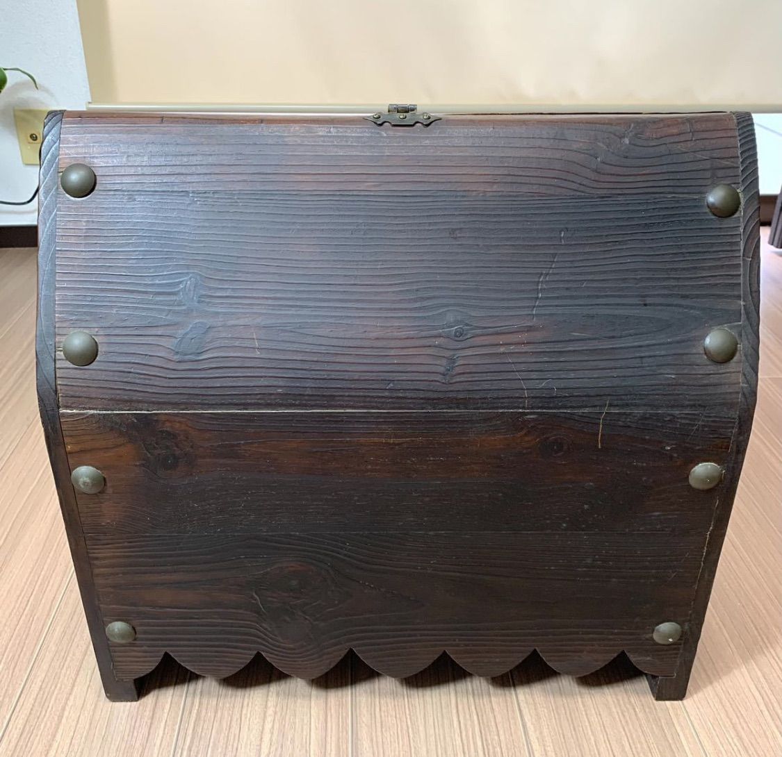 美品】木箱木彫り 収納BOXアンティークヴィンテージ西洋スペイン