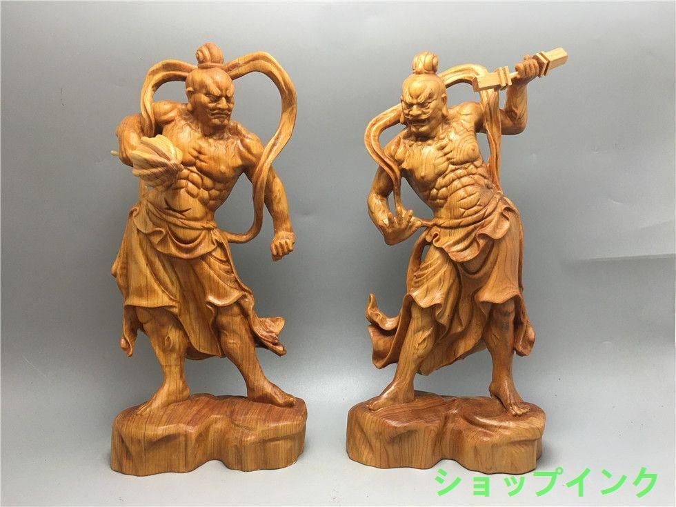 木彫仏像 仏教美術 精密細工 金剛力士像 仏師手仕上げ品 高さ