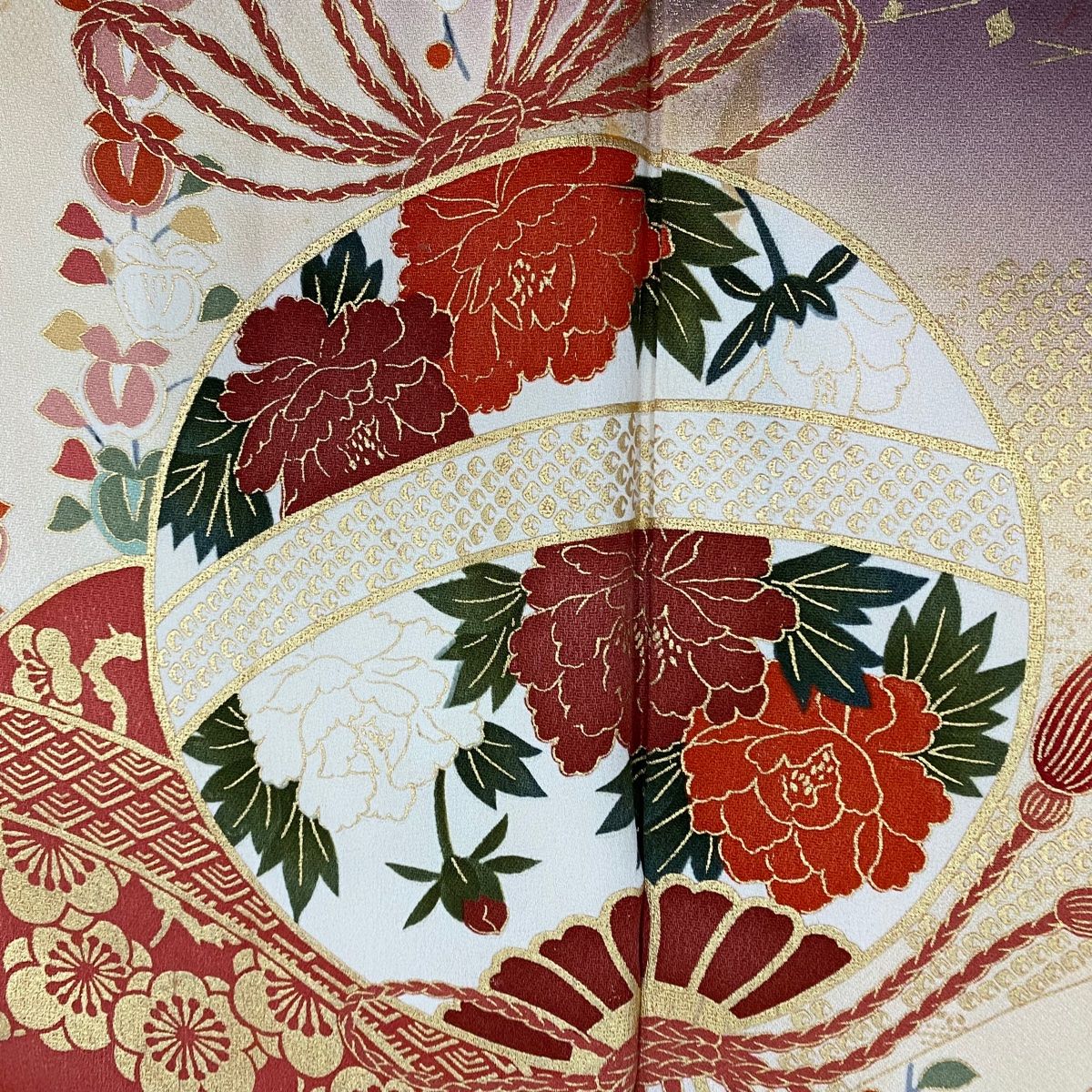 振袖 身丈160cm 京友禅 四君子 花熨斗 花菱亀甲 金彩 金刺繍 振袖 身丈160cm 京友禅 四君子 花熨斗 花菱亀甲 金彩 金刺繍