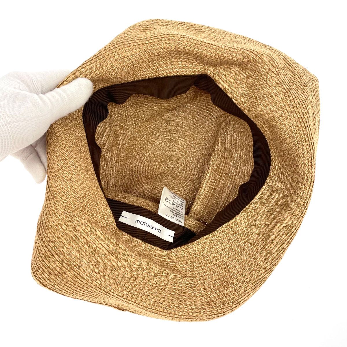 □美品Athena New York Camilaカミラストローハットシルバー