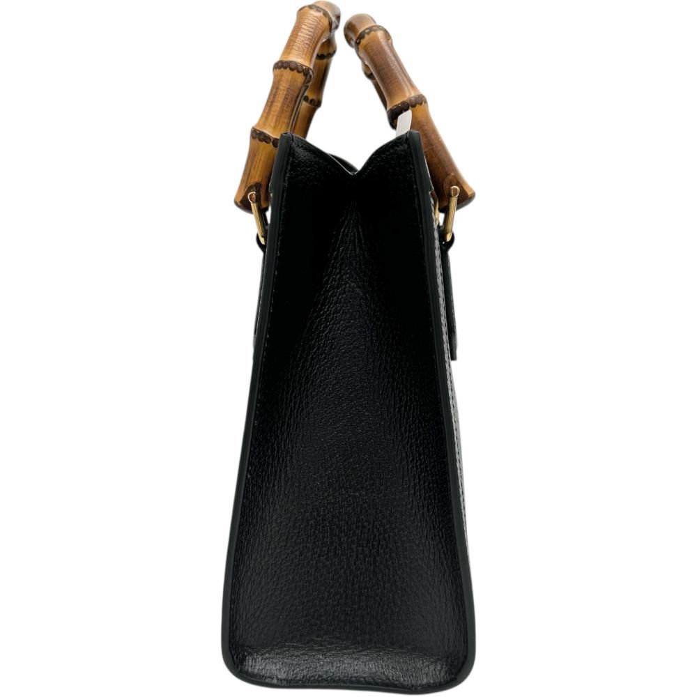 GUCCI|グッチ ダイアナ スモール 702721 2WAYショルダーバッグ ハンドバッグ レザー|バンブー ブラック ゴールド金具 レディース 真子質店 BL