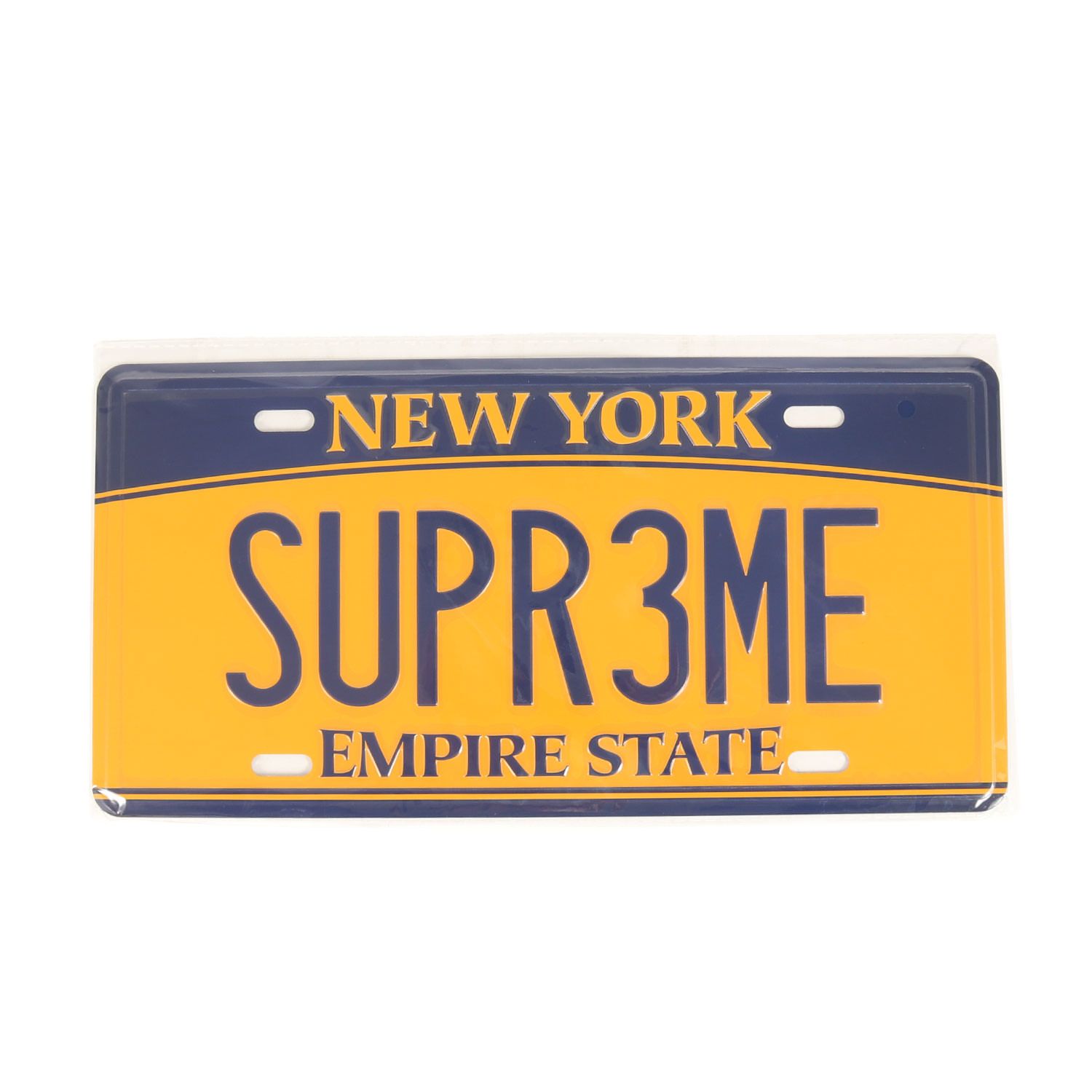 Supreme シュプリーム 25SS ライセンスプレート | ナンバープレート License Plate | イエロー ネイビー | ストリート ブランド ファッション インテリア 雑貨 小物 メンズ