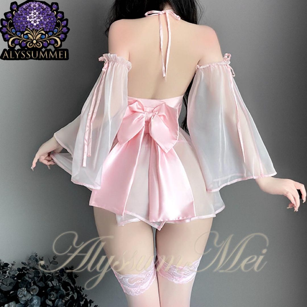 透け透け　和風 Tバック付きセクシー透け透けさくら桜花魁浴衣コスプレ衣装フルセット バレンタインランジェリー 帯付き浴衣セット 勝負下着 和風和装ルームウエア  和装コスチューム ハロウインコスプレ大人レディース 写真撮影 撮影会 在宅コスプレ ステージ衣装 姫系キャバドレス ...