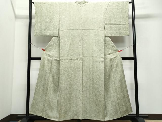 平和屋着物○名門 藤娘きぬたや・杢目絞り 小紋 霞文 正絹 逸品  