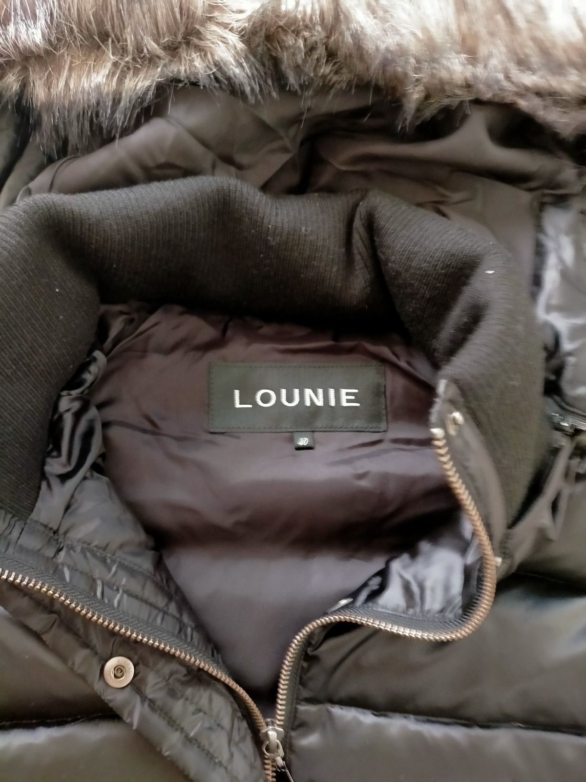 LOUNIE ルーニィ ファーフード付きダウンベスト 40 - メルカリ