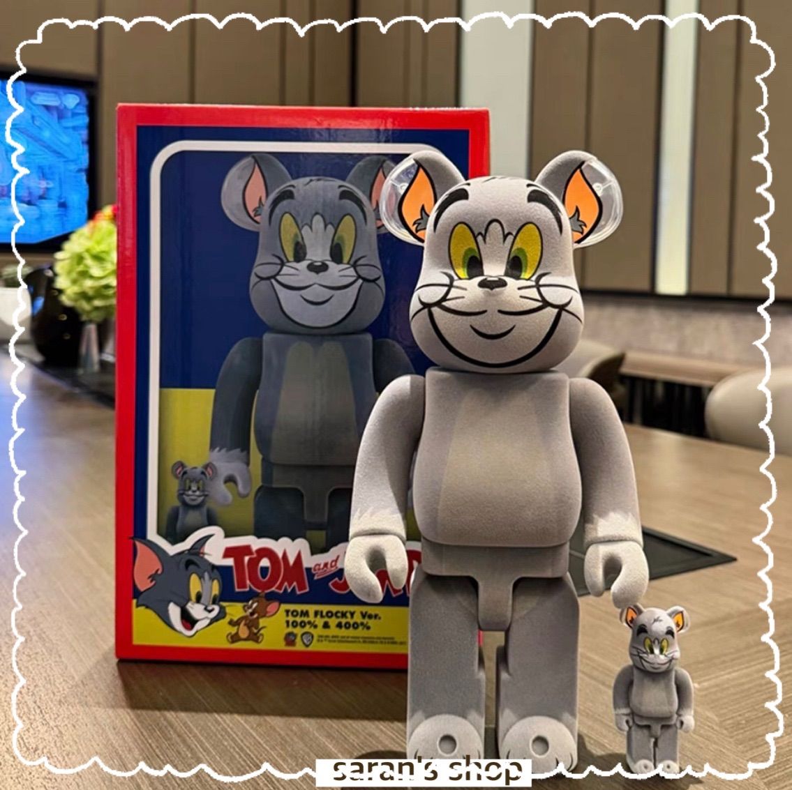 ベアブリック BE@RBRICK 400% 100% TOM and JERRY トムとジェリー トム フロッキー素材 - メルカリ