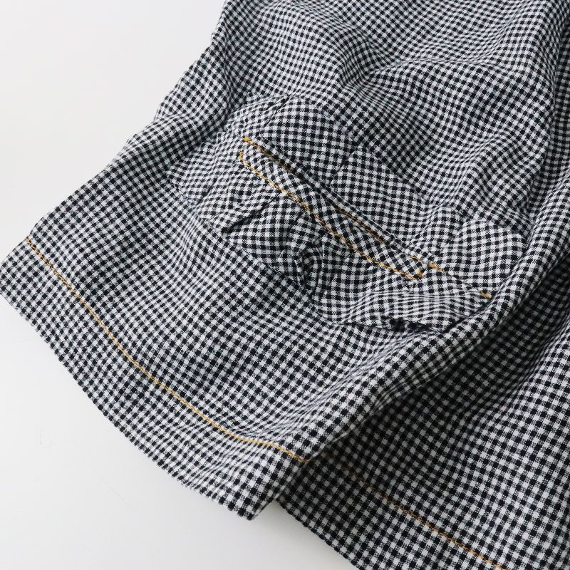 AD2020 tricot COMME des GARCONS トリココムデギャルソン ギンガムチェック変形プルオーバーブラック ブラウス【2400013452205】 AD2020 tricot COMME des GARCONS トリココムデギャルソン ギンガム