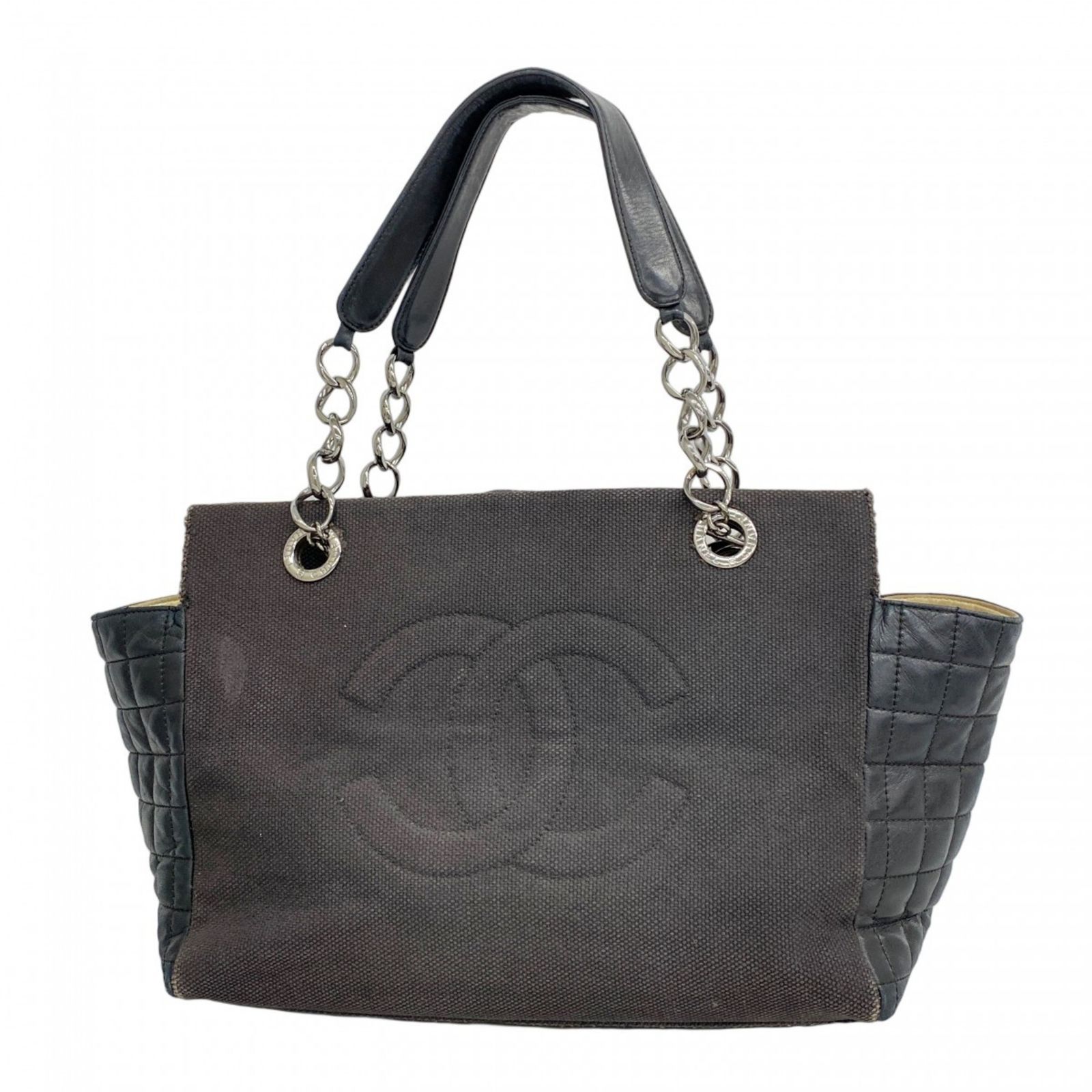 シャネル(Chanel) シャネル トートバッグ チョコバー ラムスキン