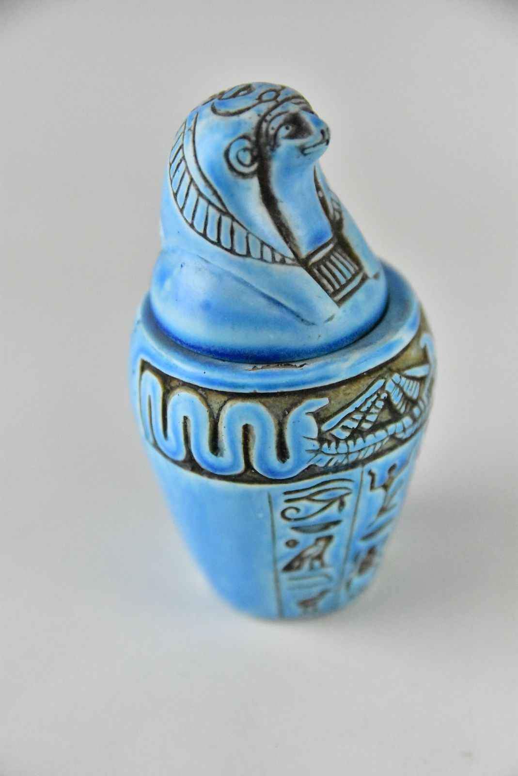 古代エジプト カノボス（カノプス）壺 ハビ(ヒヒ) 再生・復活の壺 置物