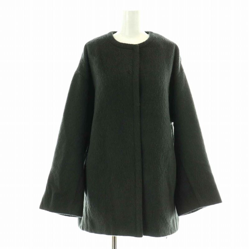 イエナ IENA 23AW モヘアシャギーハーフコート ノーカラーコート
