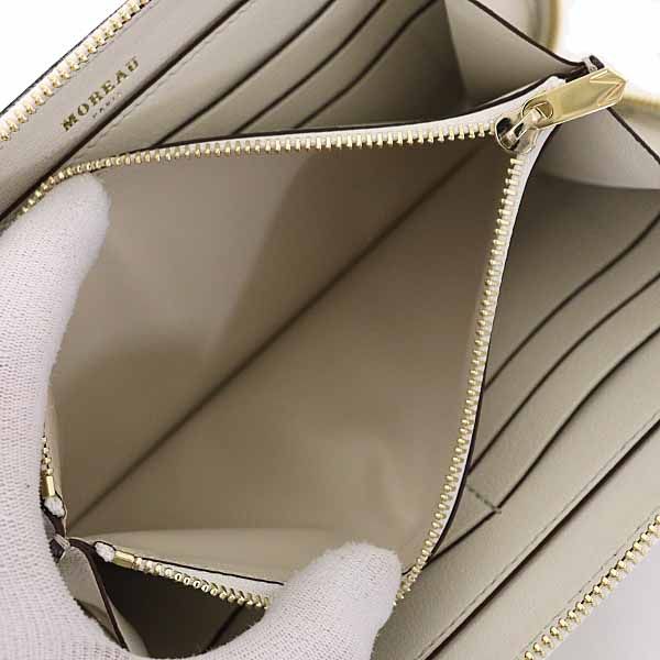 MOREAU PARIS モローパリ CONZIP LRGPRCALFCHCH コンチネンタル ジップ ウォレット ラウンドファスナー長財布 ホワイト 【中古】S MOREAU PARIS モローパリ CONZIP LRGPRCALFCHCH コンチネンタル ジップ