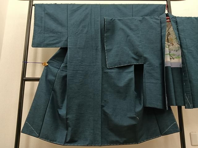 平和屋着物男性　紬　アンサンブル　霞文　正絹　逸品　BAAM5346ui