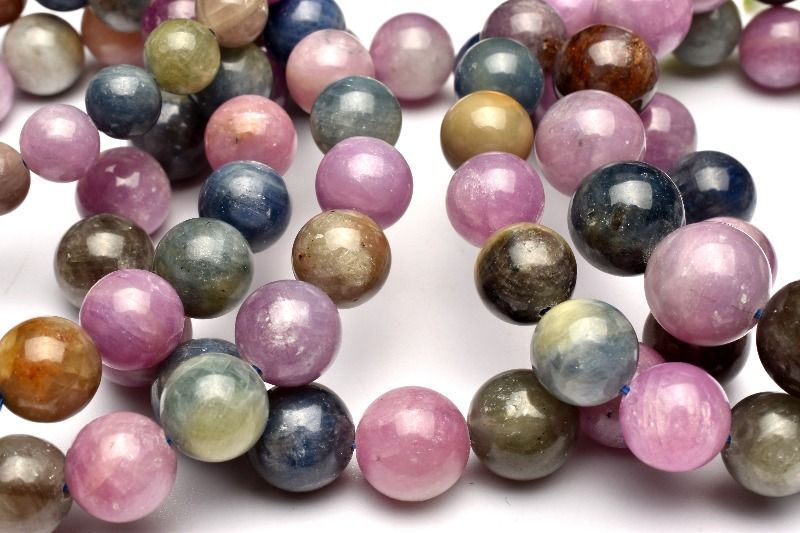 ミャンマー産 幻想マーブル MIXサファイア コランダム 12.5mm ブレスレット 1個売り パワーストーン 天然石 _BG6019-125 TALLINNNEXPO_COM