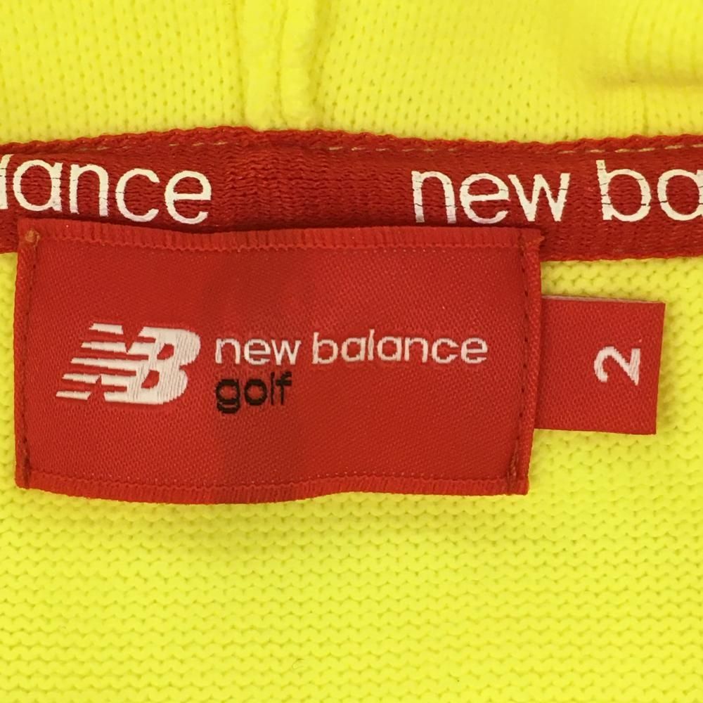 ☆SALE価格☆ニューバランスゴルフ ニットジップパーカー イエロー×白