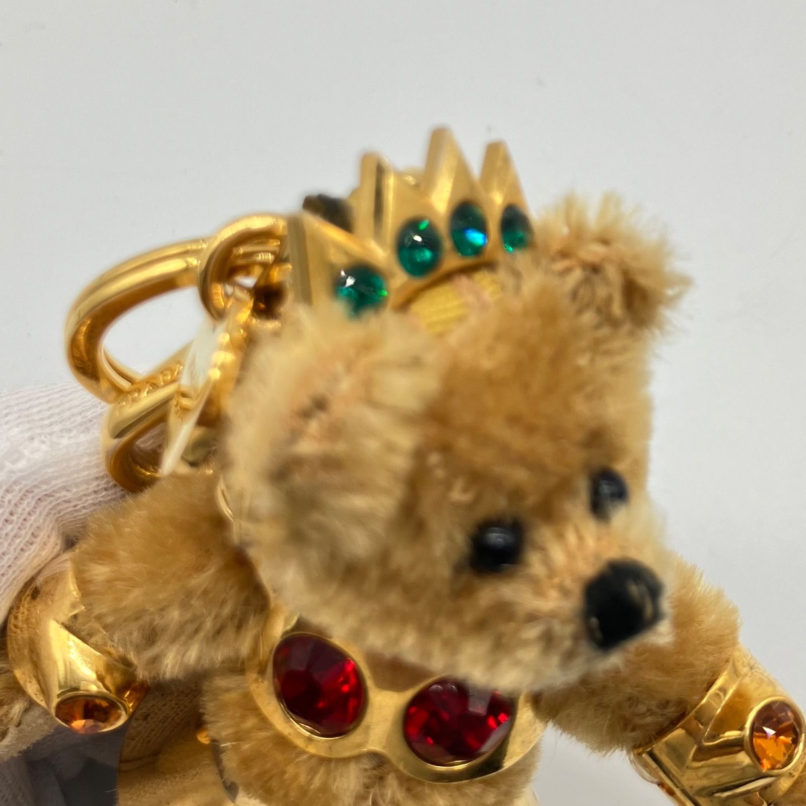 PRADA クマ型チャーム ゴールド装飾 ◇ PRADA プラダ クマ型チャーム ゴールド装飾 キーホルダー SH