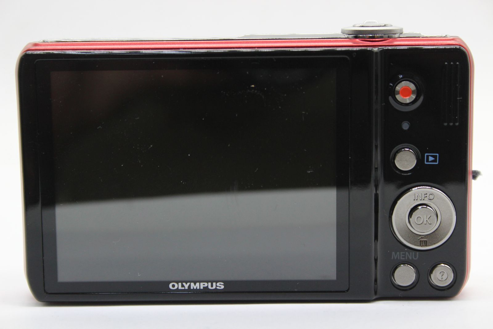 【美品 返品保証】 オリンパス Olympus VR-320 レッド 12.5x バッテリー付き コンパクトデジタルカメラ  s4873