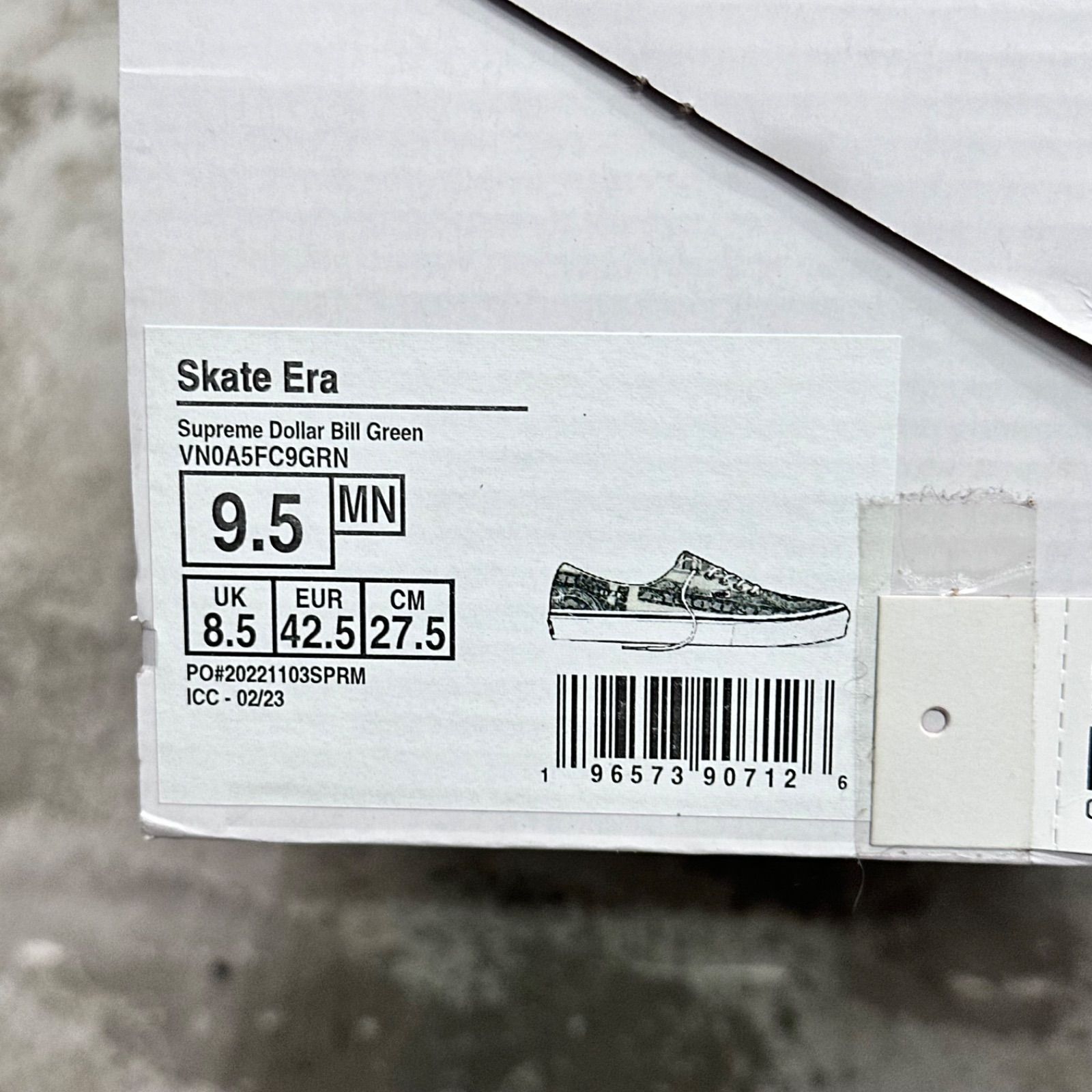 Supreme × VANS 23SS Dollar Era ドルエラ ローカットスニーカー