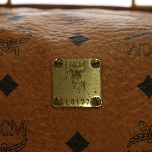 良品　MCM エムシーエム　ヴィセトス柄　2wayミニボストンバッグ MCM エムシーエム ミニボストン バッグ 白 モノグラム