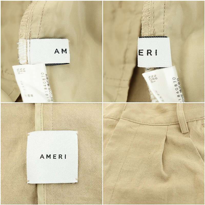 アメリヴィンテージ Ameri VINTAGE LITTLE LINEN OVER JACKET セットアップ 3点セット 上下 テーラードジャケット  ストレートパンツ 麻 リネン混 ベルト付き F ベージュ /NQ - メルカリ