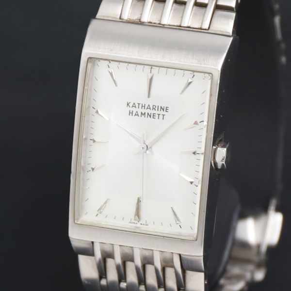 QZ KATHARINE HAMNETT KH-3056 シルバ―文字盤 レディース腕時計