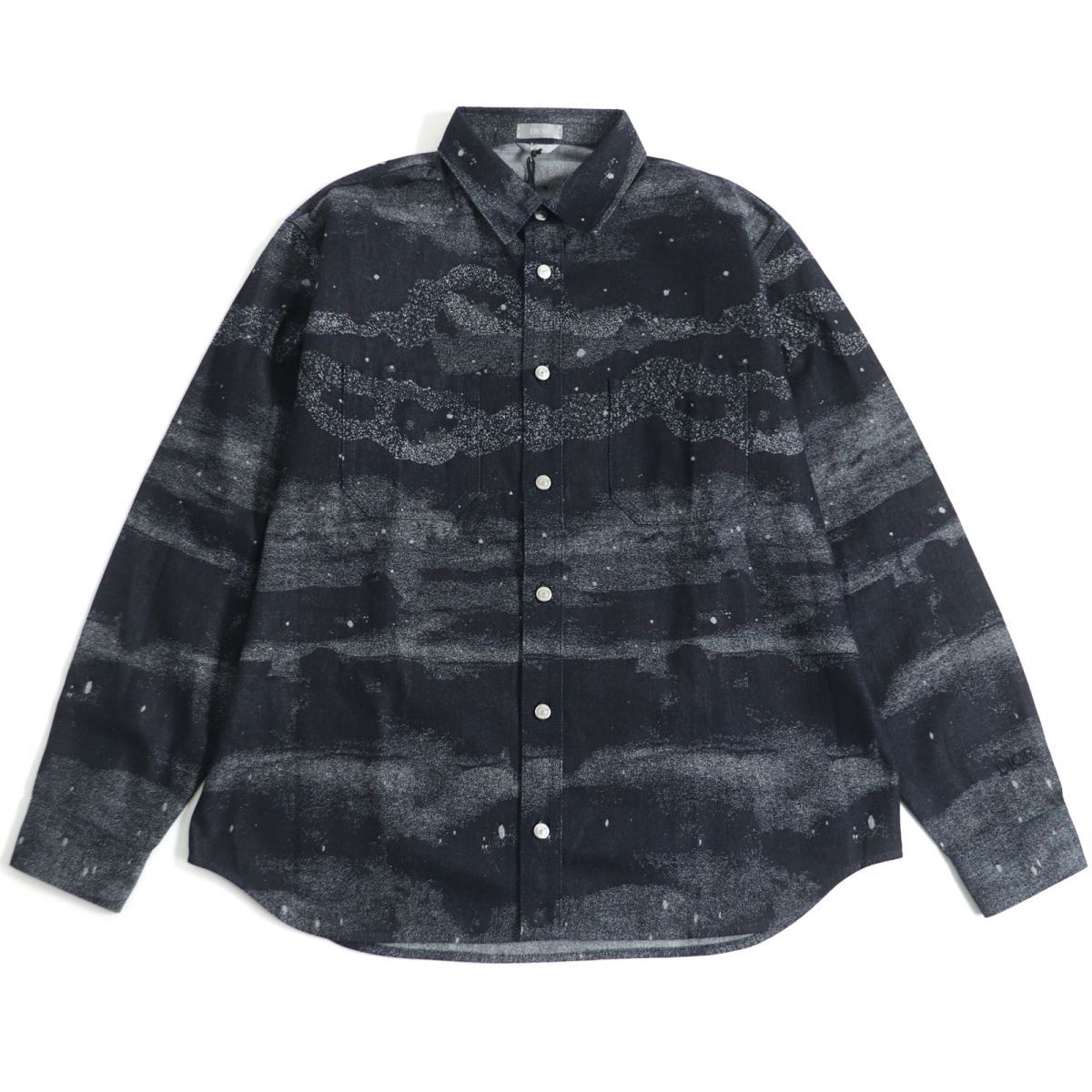 21AW ディオール ピータードイグ オーバーサイズ 総柄 デニムシャツ 39 21AW ディオール ピータードイグ オーバーサイズ 総柄 デニムシャツ 39