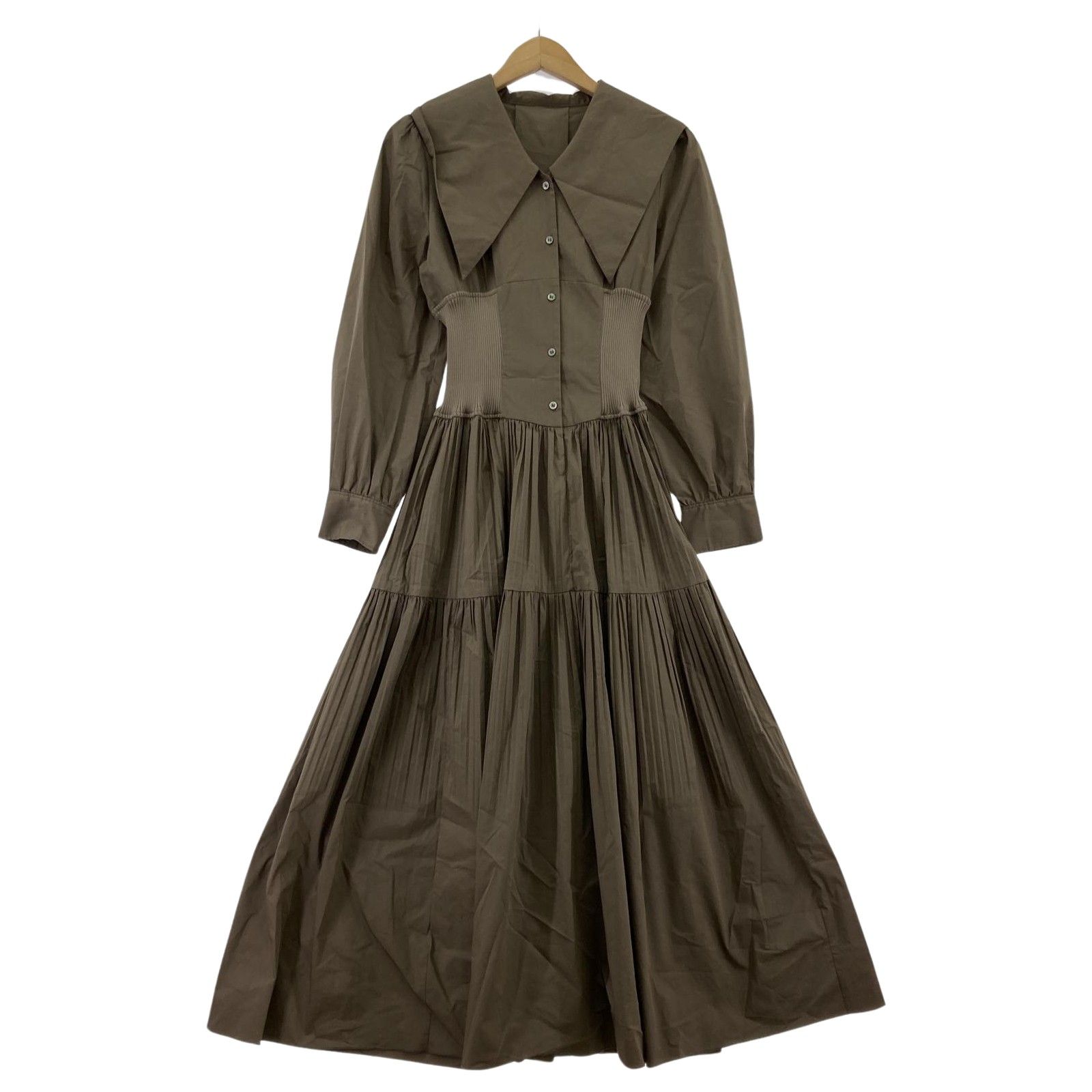 FRAY I.D フレイアイ・ディー ウエストリブ ビッグカラー シャツ  