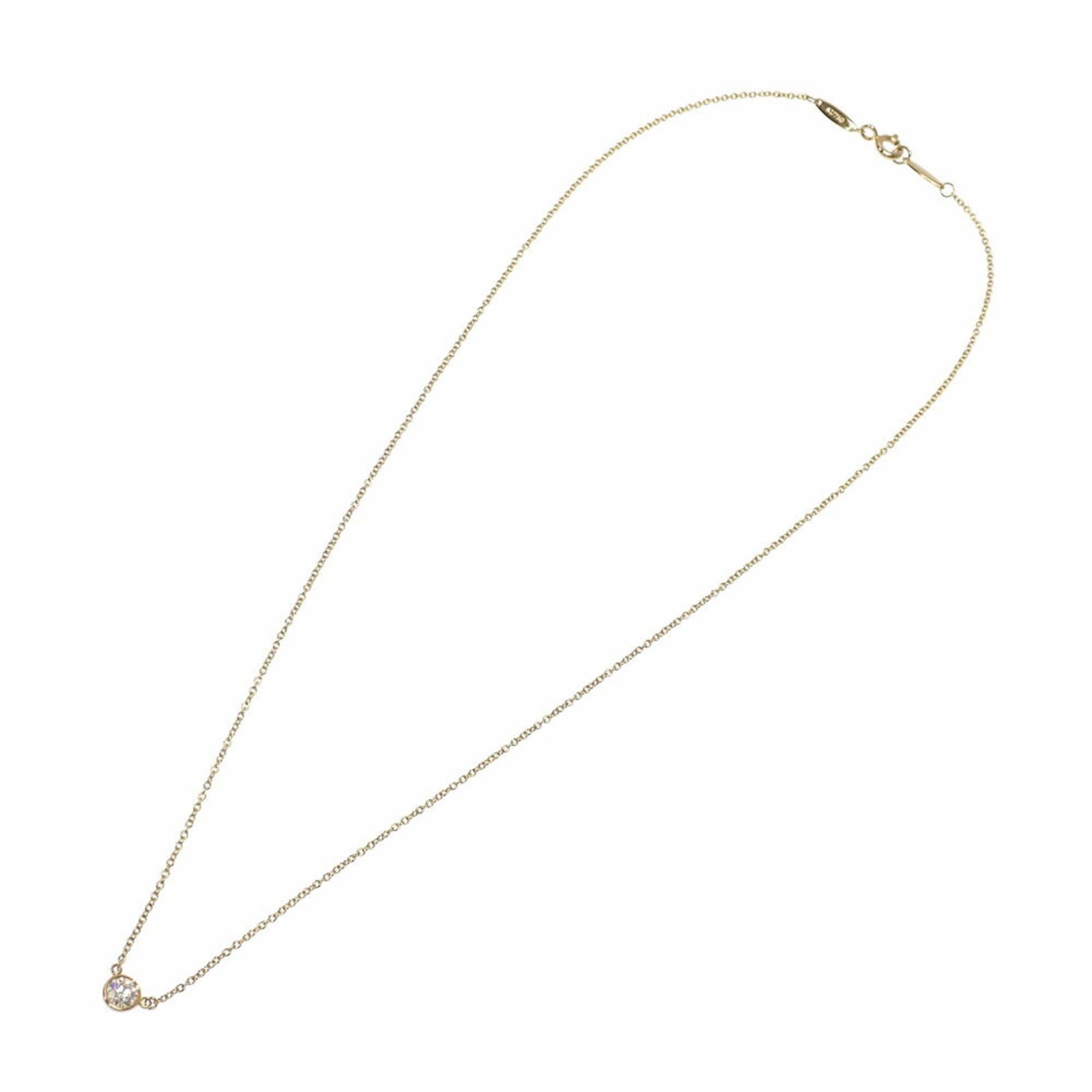 ティファニーバイザカードダイヤモンドネックレス750k18 美品 Tiffany & Co. - ティファニー K18 750 バイザヤード