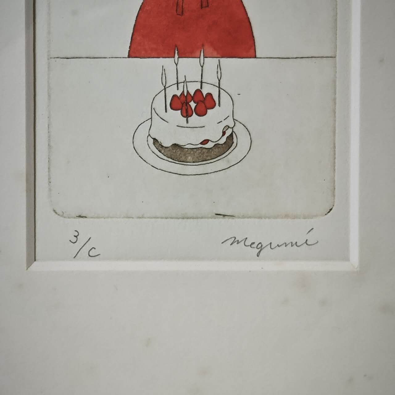 赤いずきんの子 バースデーケーキと子供