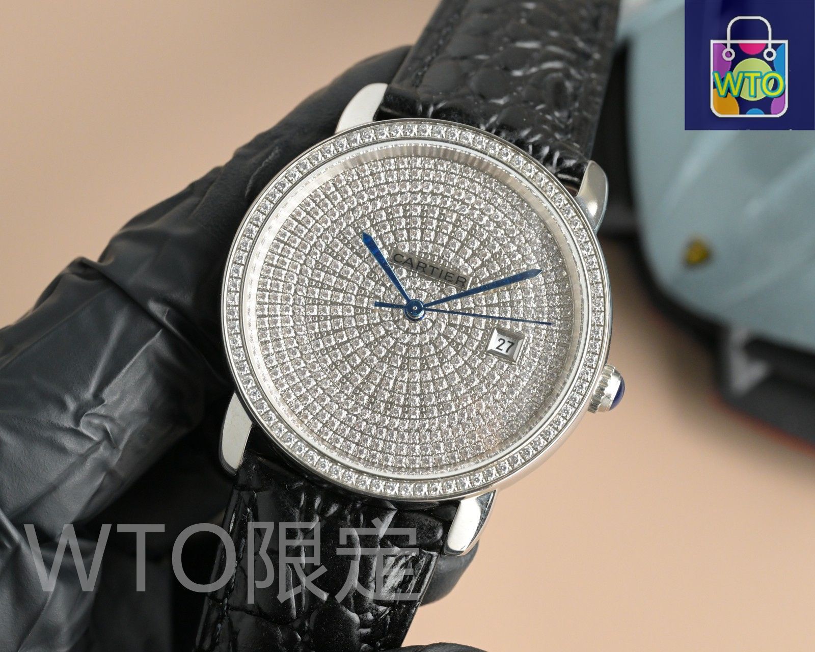 v*y様 Piaget ブラックダイヤル 時計 ピアジェ 18金無垢プロトコール ブラックダイヤル 4Pダイヤ 純正