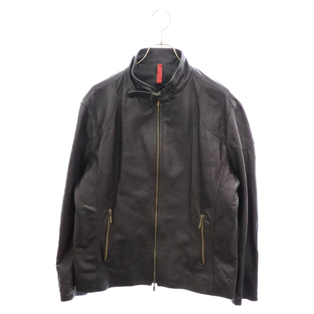 Vera Pelle レザー ブルゾン イタリア製 ジップアップ 衿付き BK
