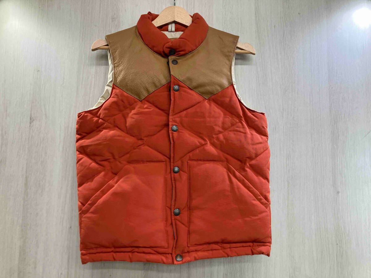 冬 PHERROW’S フェローズ ダウンベスト 切替 オレンジ 36 S相当