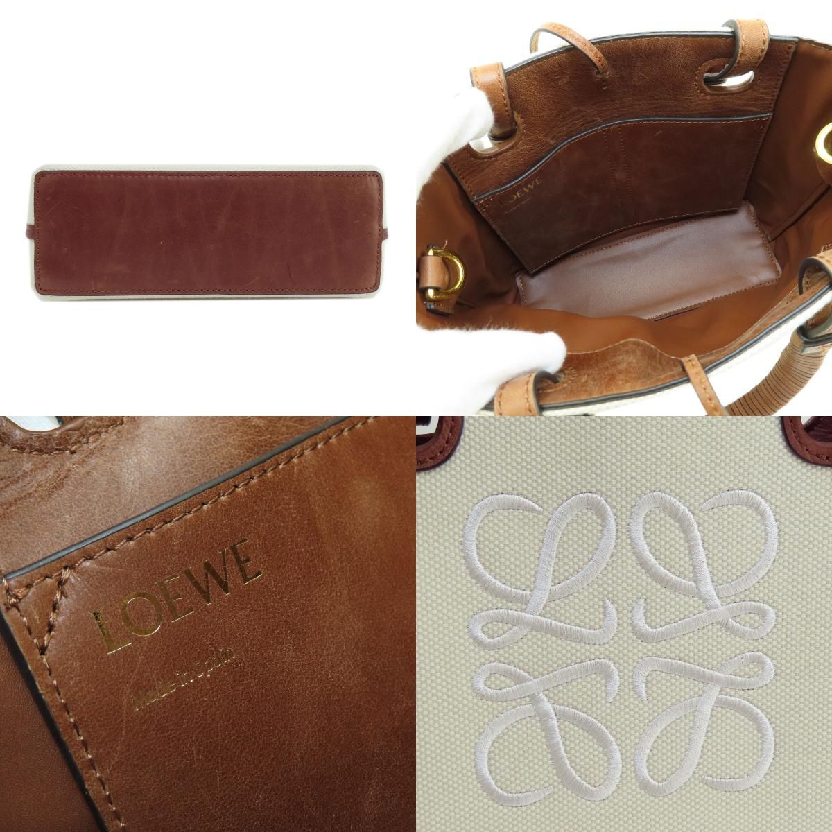 美品☆　ロエベ　2way　ハンドバッグ　アナグラム　ヴォヤージュ　キャンバス SummerSALE開催! 9/11～9/16 10時迄!】LOEWE ロエベ アナグラム