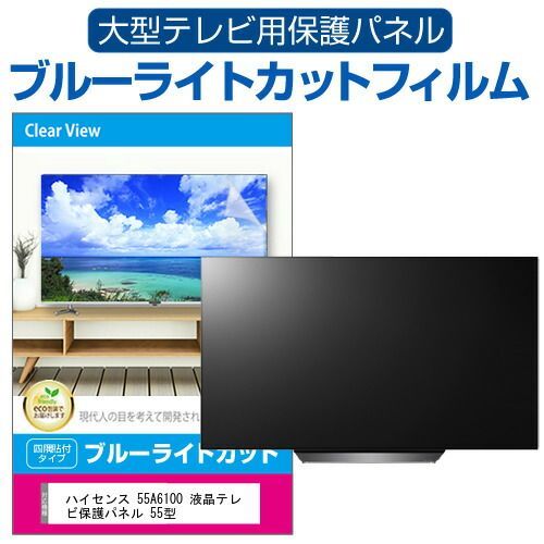 ハイセンス 55A6100 液晶テレビ保護パネル 55型 ブルーライトカット テレビ保護パネル 55インチ 保護 フィルム 画面 モニター 破損 防止 有機ELテレビ UV 保護 テレビガード 薄型 カバー