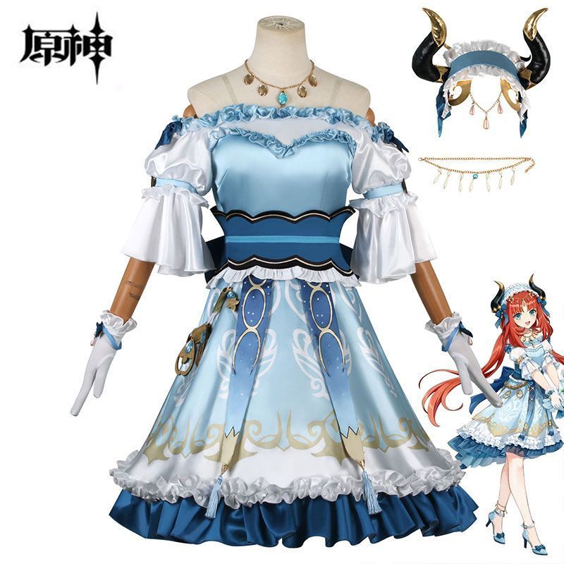 原神 GIGO コラボ Genshin ニィロウ Nilou キャラクター コスプレ ドレス 優しい 踊り子 インベント コスチューム ハロウィン クリスマス 人気キャラクター ヒーロー コスプレ ロ